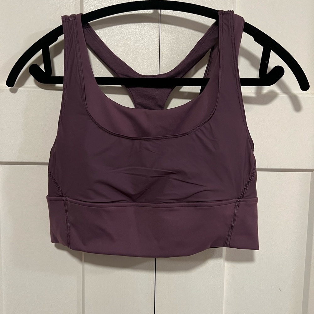 Lululemon Plum Purple Wunder Train Mesh Racerback Sportsbra EUC